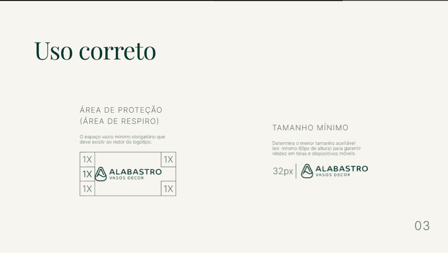 Uso correto do logo Alabastro