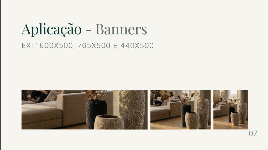 Aplicação em banners Alabastro